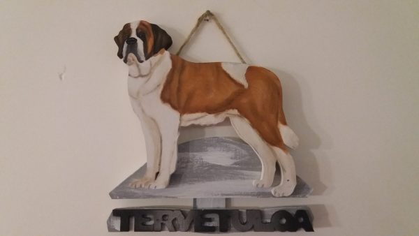 Bernhardinkoira tervetuloakyltti